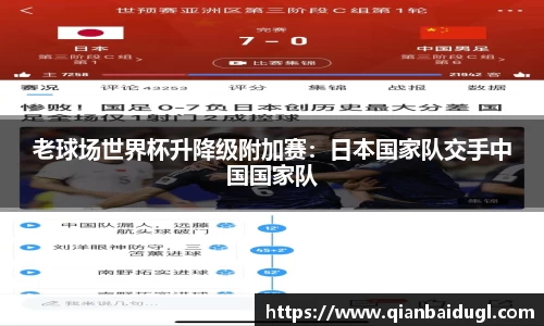 老球场世界杯升降级附加赛：日本国家队交手中国国家队